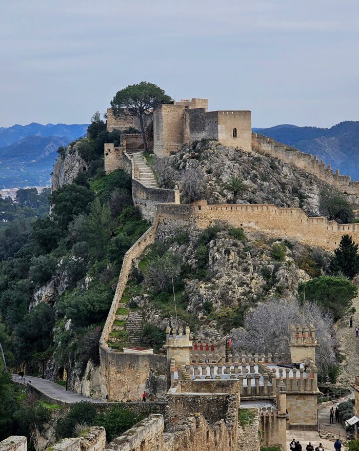 Castillo de Xàtiva a vista de dron (Valencia)