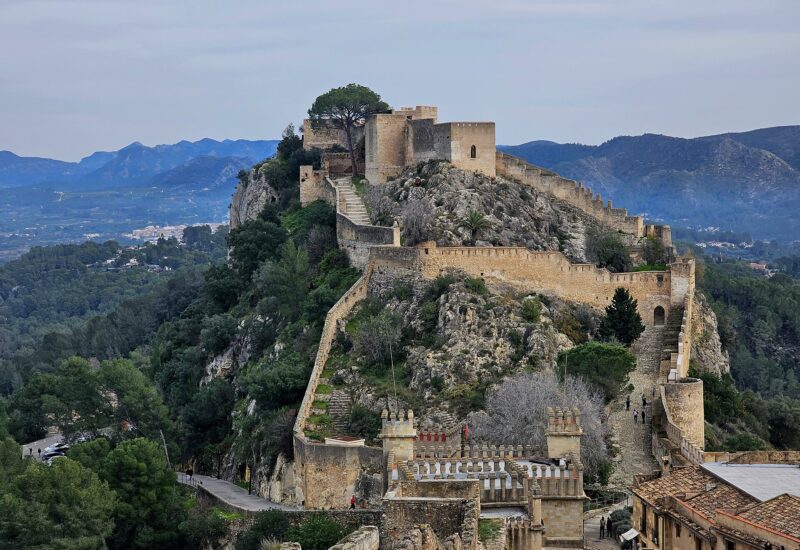 Castillo de Xàtiva a vista de dron (Valencia)