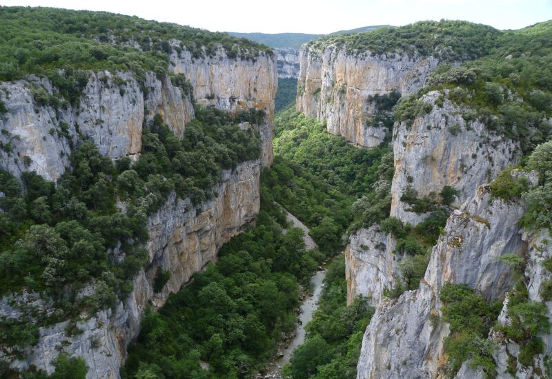 Vista de la Foz de Arbayún desde el Mirador de Iso, Navarra