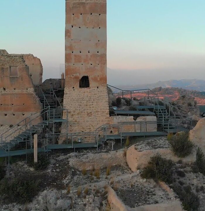 Castillo de Penella a vista de dron (Cocentaina, Alicante)