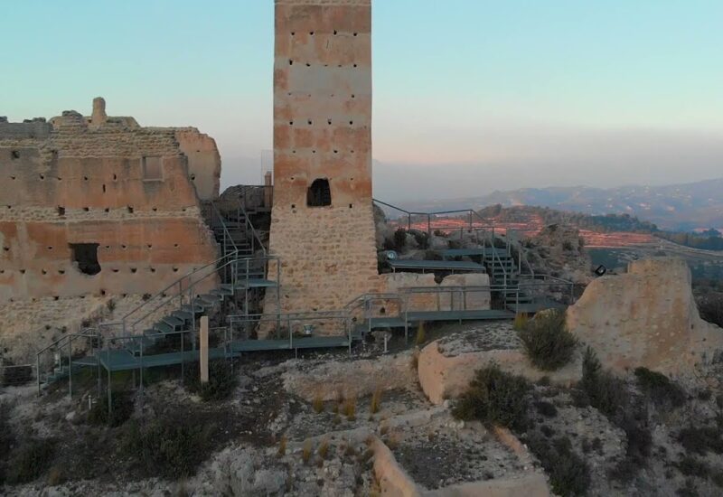 Castillo de Penella a vista de dron (Cocentaina, Alicante)